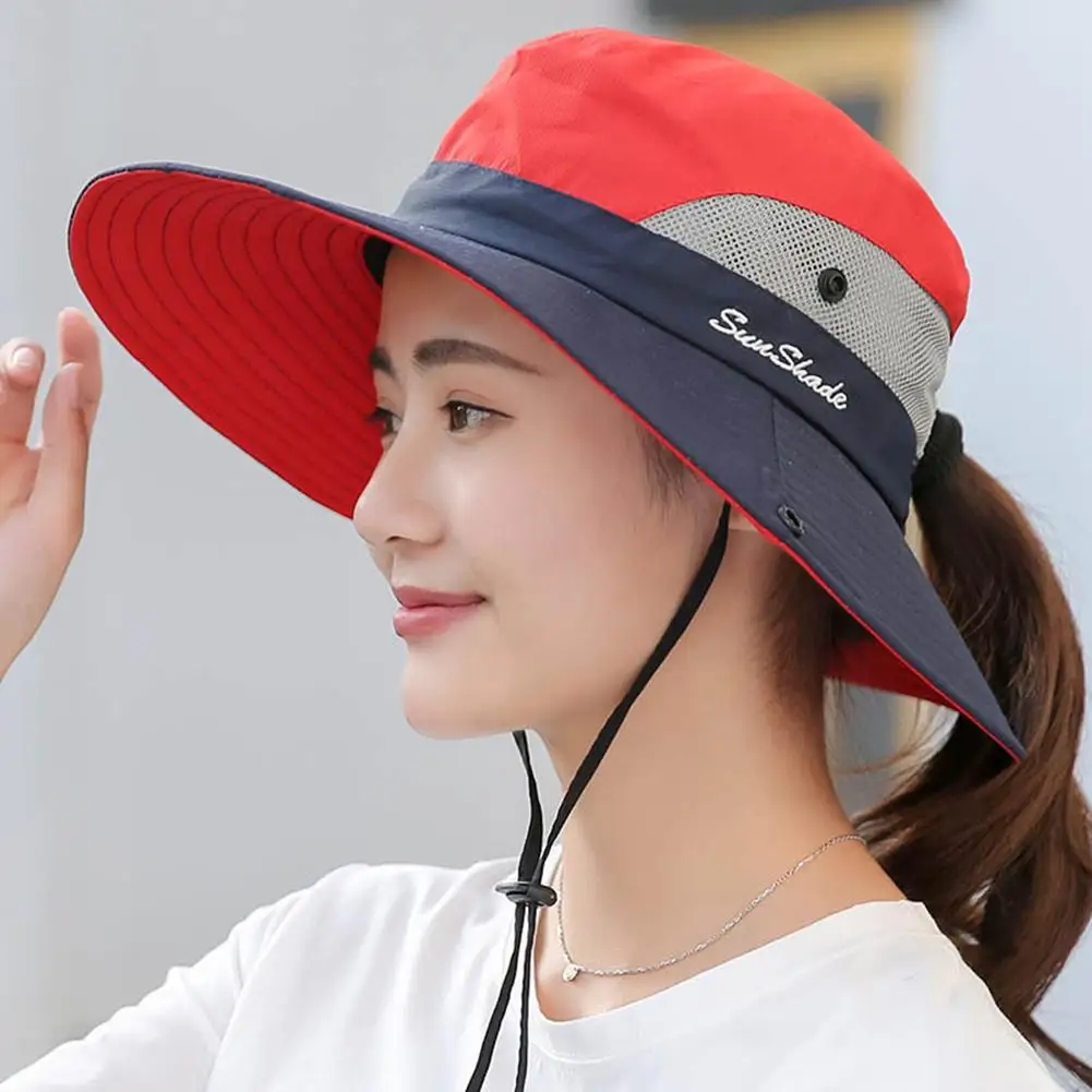 Bucket Cap Folding Adjustable Straps Unisex Lightweight Breathable Sun Cap Indeformable Bucket Hat Outdoor Accessories