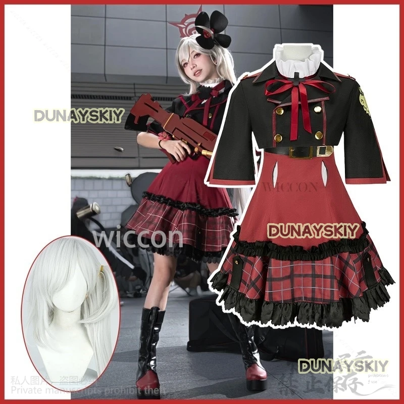 Anime Game Blue Archive Cosplay Asagi Mutsuki Costume Jk School Uniform Wig Woman Sexy Dress Halloween Party Suit Customized