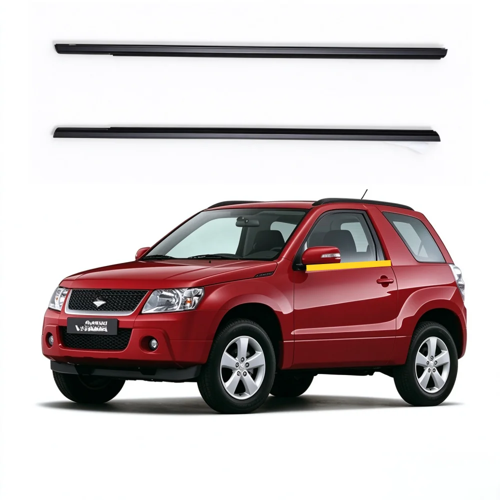 L or R one Pair 109cm Outside Windows Rubber for Grand Vitara 3 Door 2007-2014 OE 83831-65J00 Glass Weatherstrip Not for 5 Doors