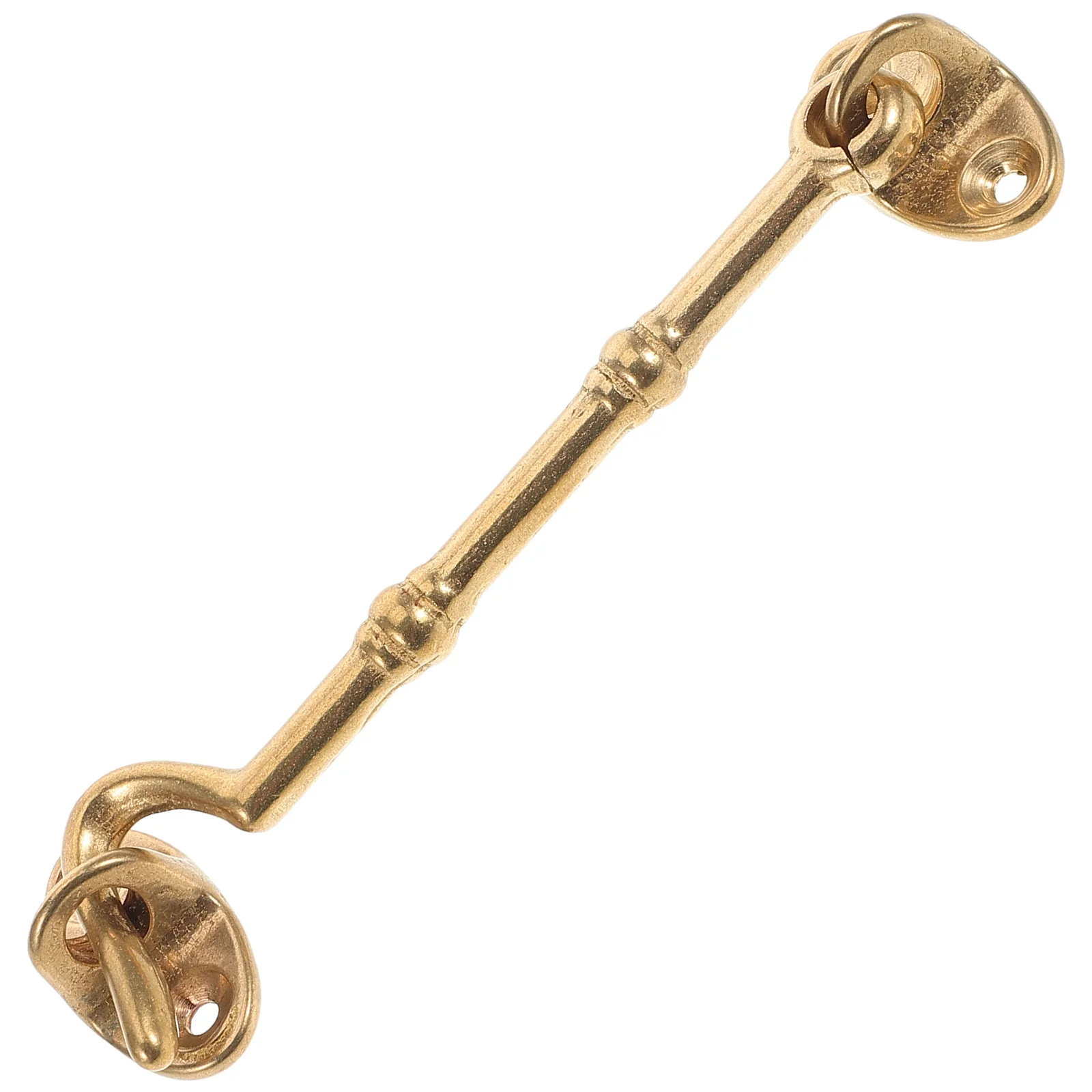 

Heavy Duty Brass Eye Hook Latch for Indoor Outdoor Door Window Gate Secure Closure with Mounting Screws Rotating Hook Mechanism