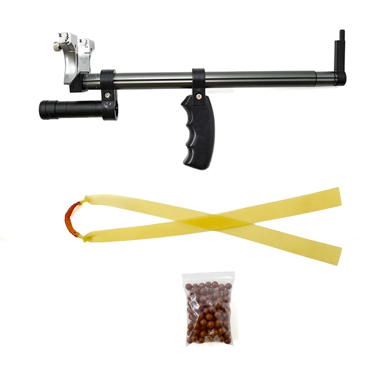 New Infrared Laser Telescopic Slingshot High Precision Shooting Portable Extended Straight Rod Slingshot Set Designed for Novice