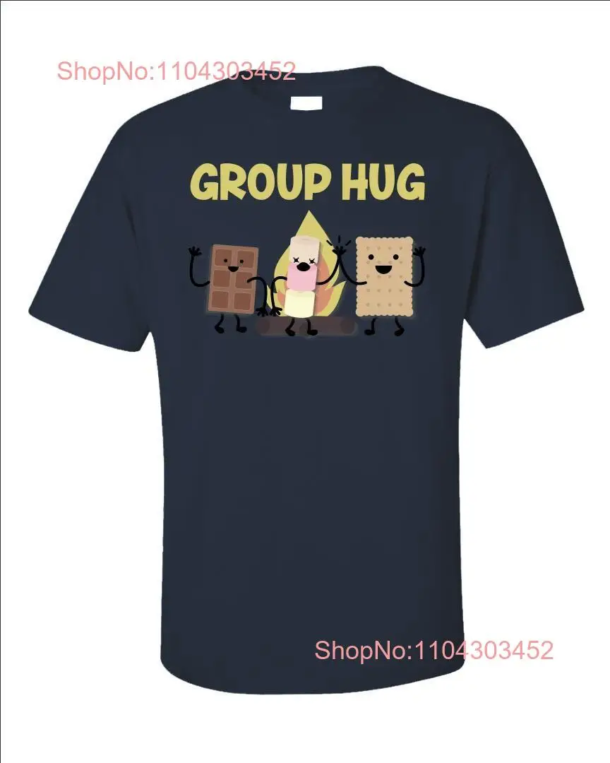 Camiseta Group Hug Smores Camping Fire Foodie divertida fogata amante al aire libre envío rápido mangas largas o cortas