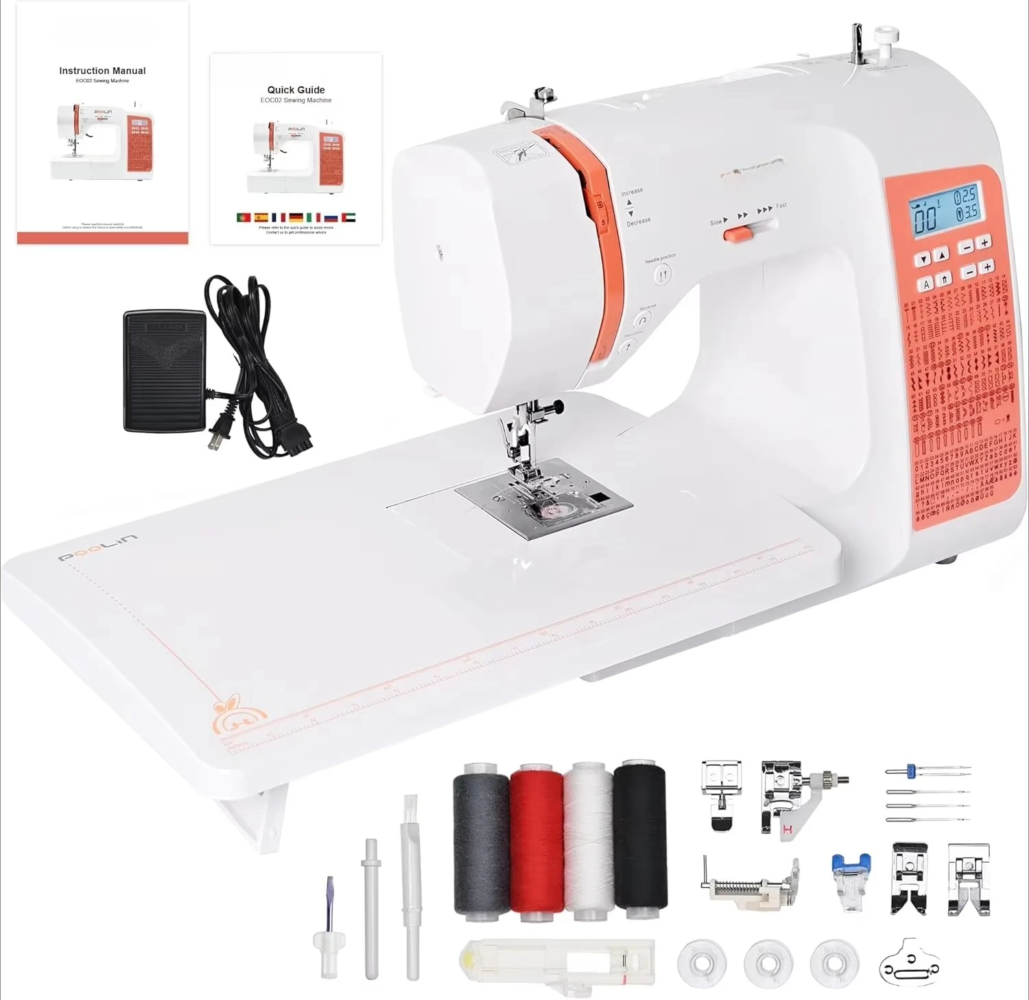 EOC02  Efficient Home Use Portable Computerized Sewing Machine with High Quality