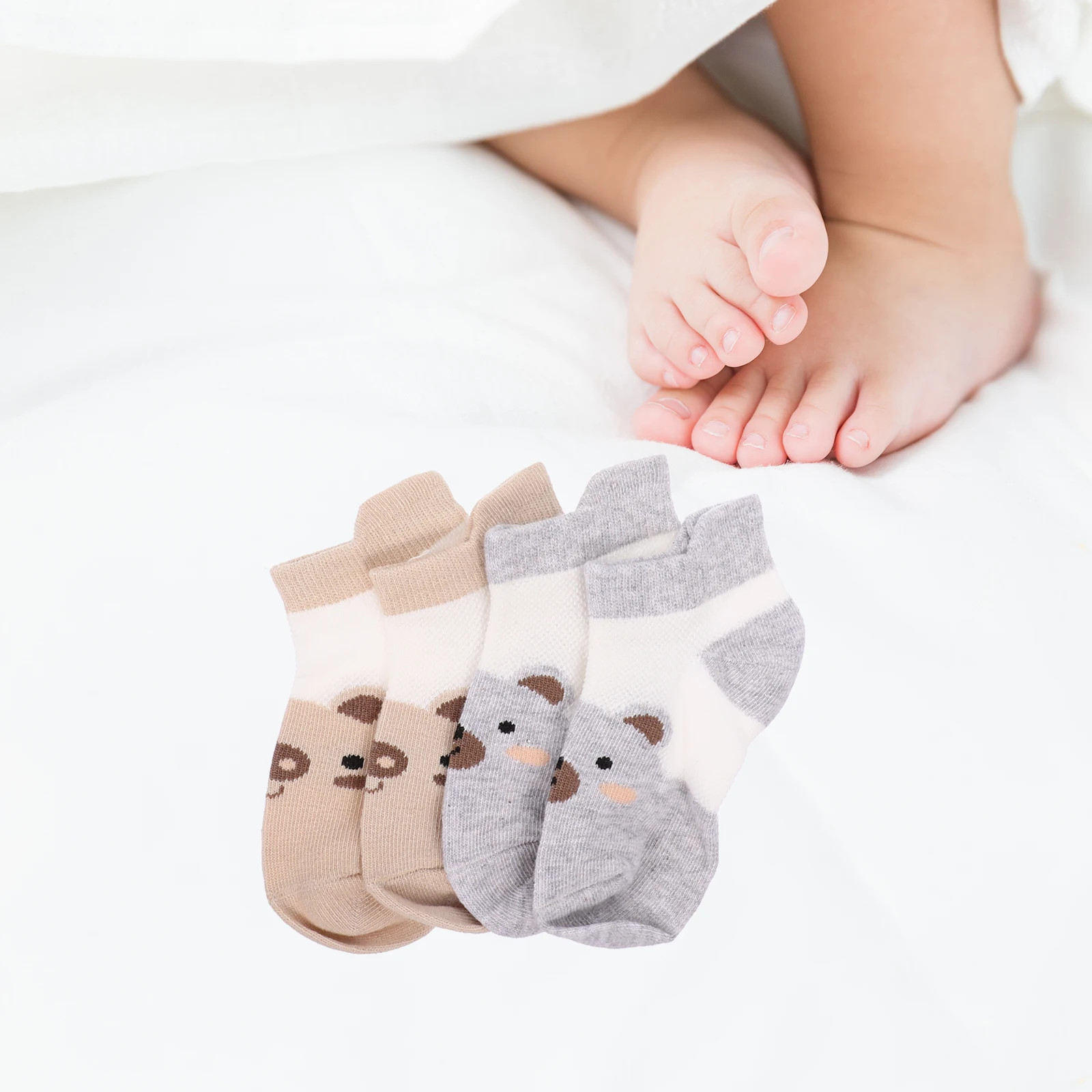 

5 Pairs Cartoon Animal Kids Toddlers Boys Girls Summer Thin Cotton 3 5 Years Foot 14 16cm Toddler Baby Cotton Socks Cute Socks
