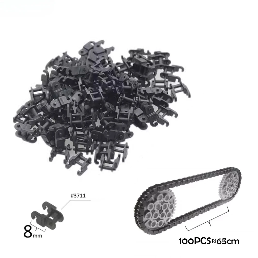 Technical Parts Chain Link Bricks 3711 14696 compatible with legoeds MOC Building Blocks Gear Tank Track Tread Motorcycle Train