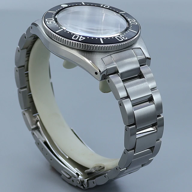 40mm NH35 Watch Case bands Parts Black Ceramic Bezel For