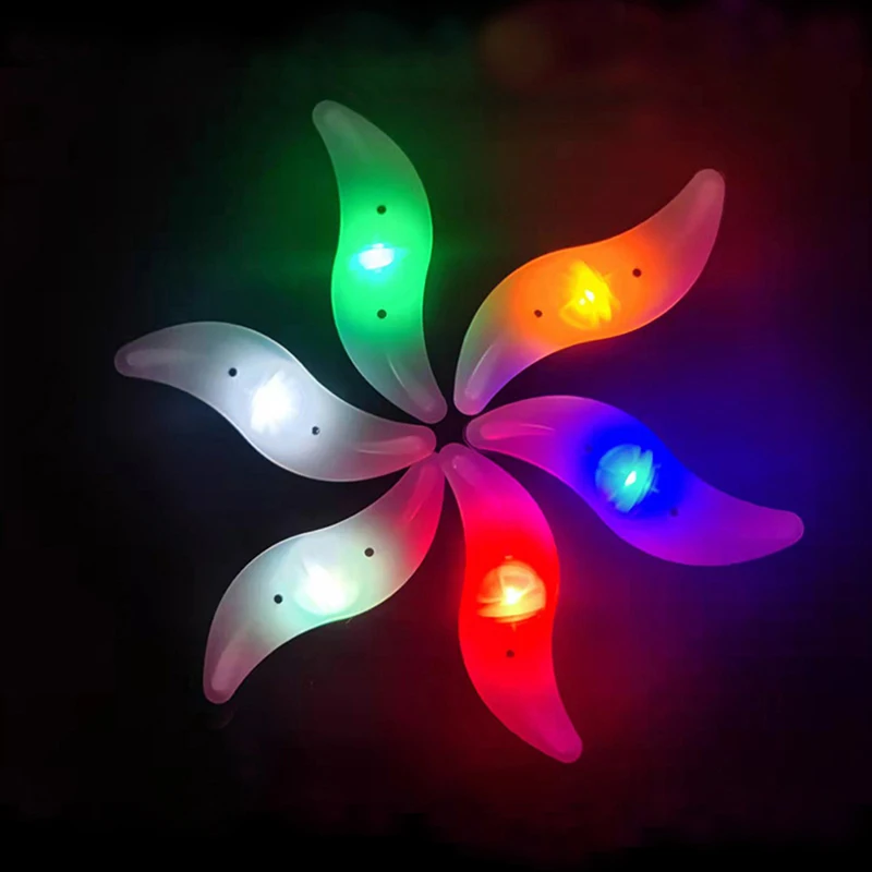 2Pc Bicycle Spoke Light LED Streamlined Blade Design CR2032 Battery Powered 3 Flash Modes Reusable for Mountain Bike Cycling