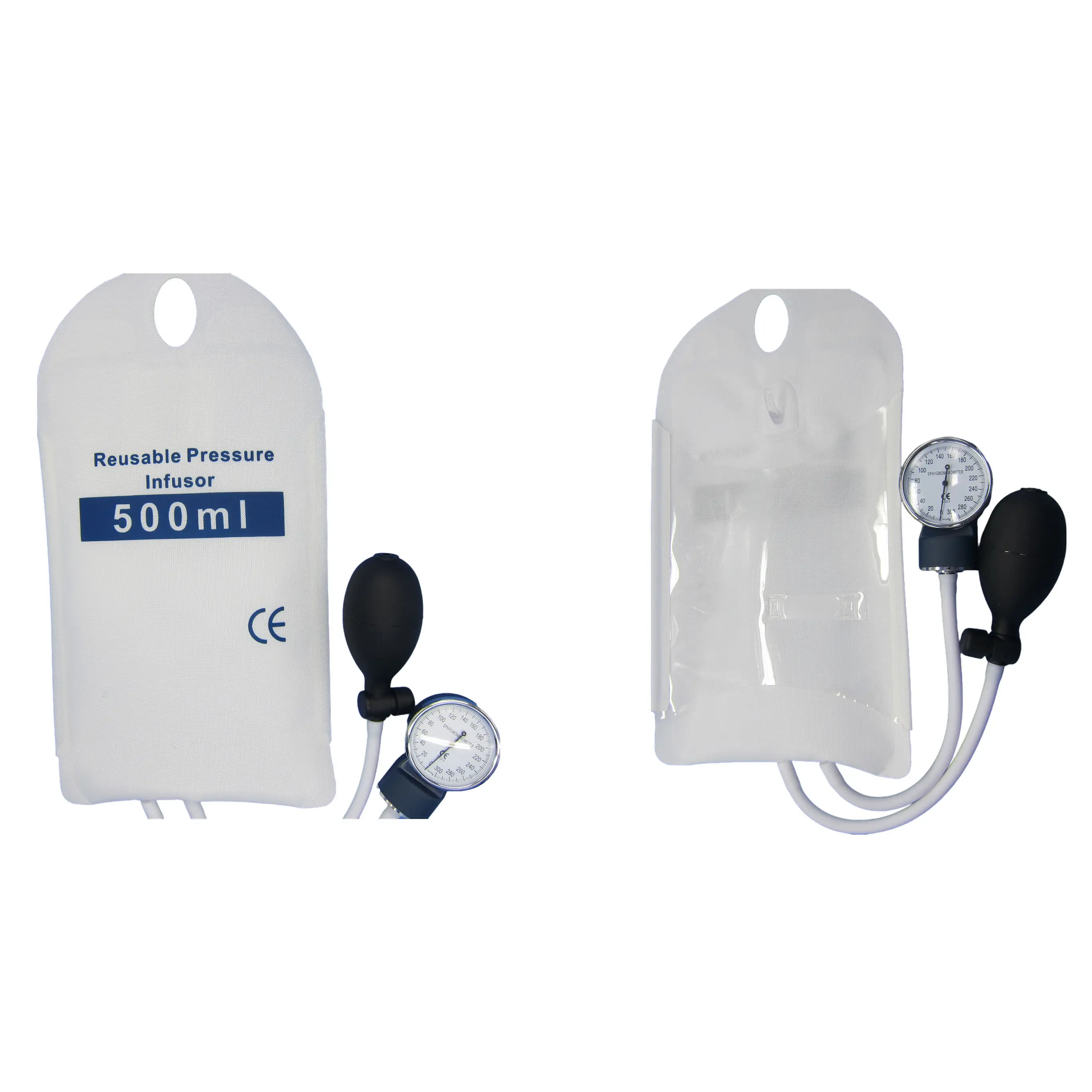 Pressure Infusion Bag, 500/1000/3000/5000ml, with Gauge 0 - 300mmHg