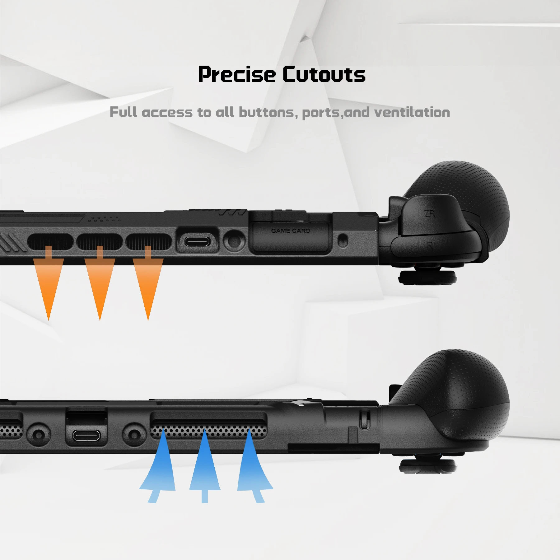 플레이바이탈 비욘드-그립 닌텐도 스위치 2용 도킹 가능 커버 및 먼지 커버 세트, 인체공학적 TPU 케이스 + 콘솔 보호대 - 블랙