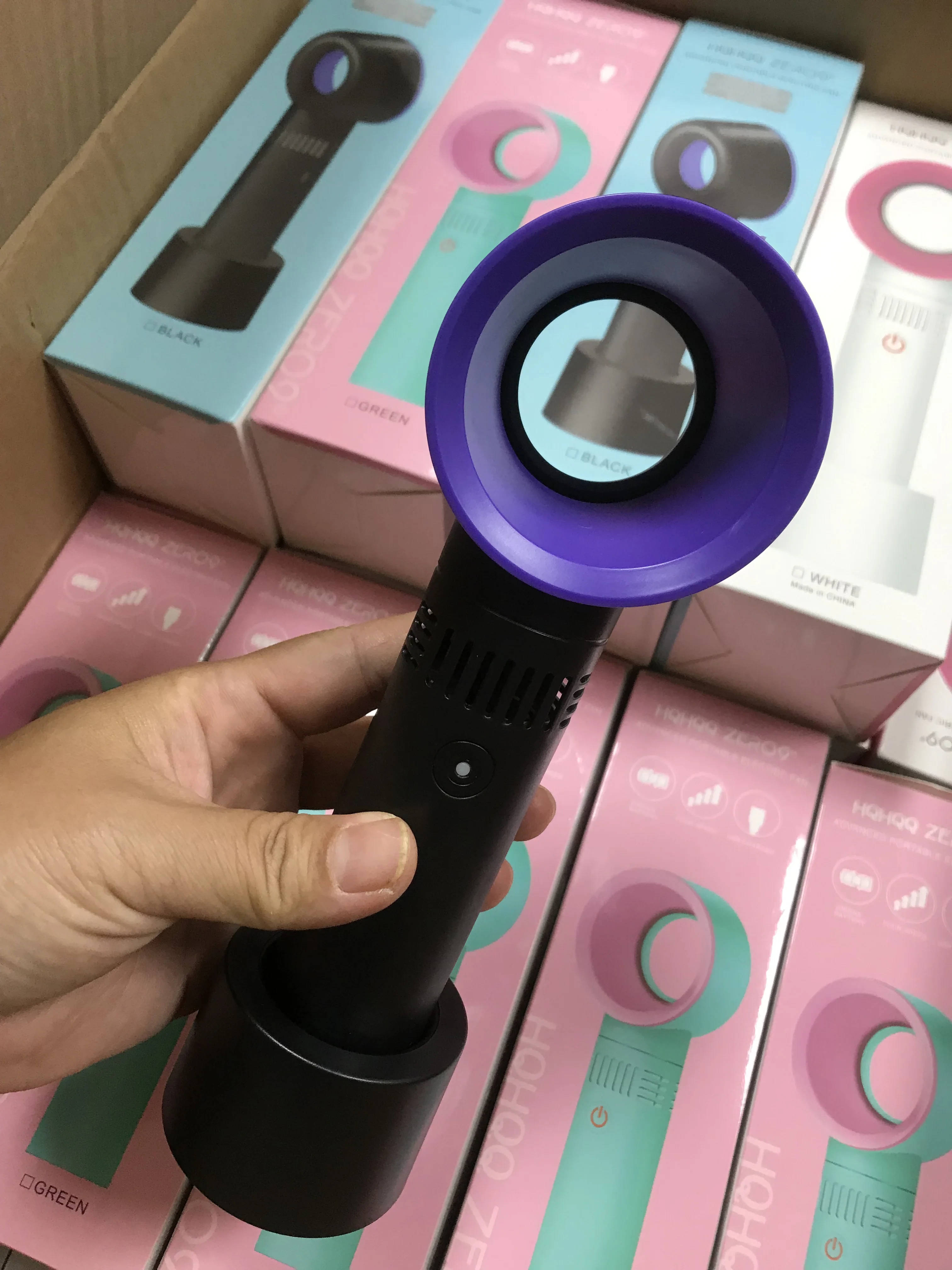 

10 Pcs Portable Mini Fan USB Charge Bladeless Fan Multi-function Nail Dryer Lash Extension Dryer Tools Accessories