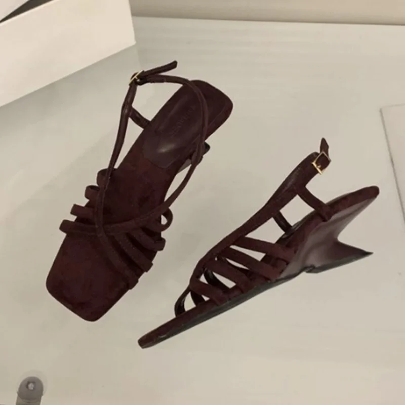 Women Sandals Sexy High Heels Shoes Square Toe Elegant Heeled Slippers Summer 2026 Pumps New Flip Flop Party Dress Ladies Slides view 4