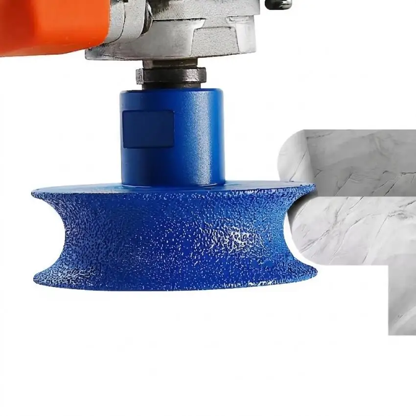 Marble Chamfering Tool Stone Grinding Wheel Semi-circular Profile Design Low Noise Operation For Wet And Dry Use