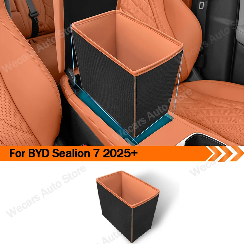 

Для BYD Sealion 7 2025 + подлокотник с центральным управлением, кожаный ящик для хранения, защитный коврик для внутреннего хранения, автоаксессуары