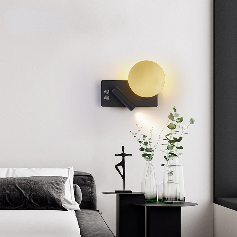 

LED Wall Sconce Rotatable Wall Mounted Reading Lights with Switch LED Wall Lighting for Bedroom Bedside Lamps