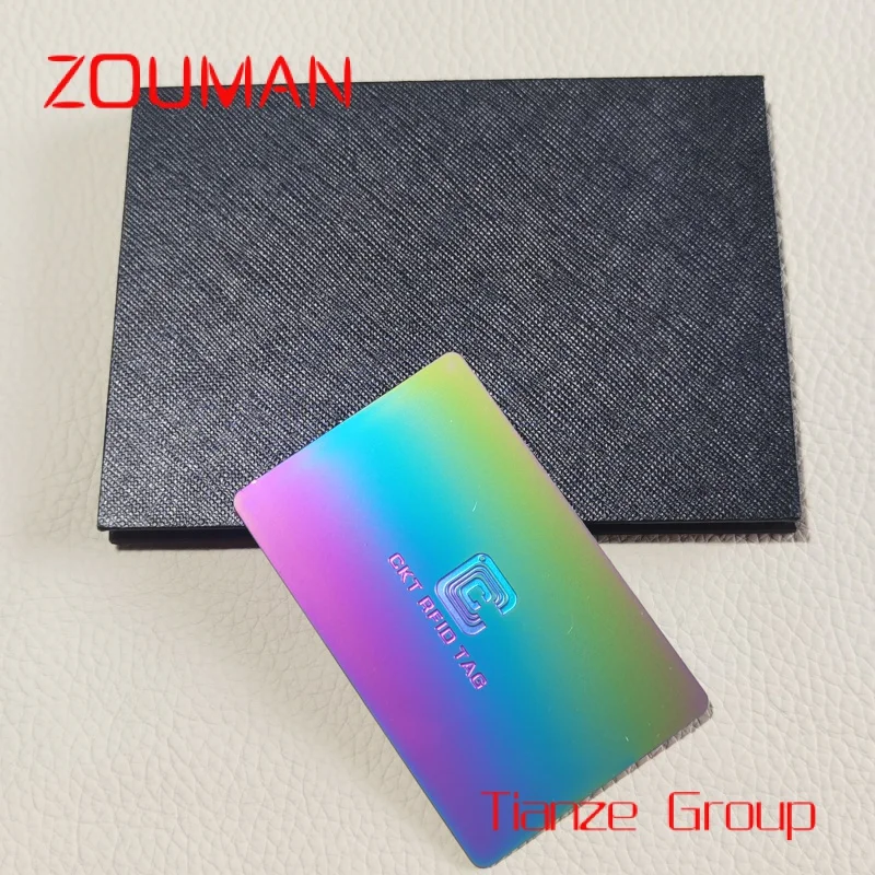 TRFID customized u Gradient Color Busins Card Fl Side N etal N Card