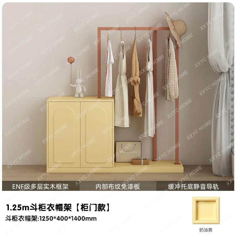 Clothes Rack Floor Storage Cabinet Integrated Hanging Clothes Organizer Customizable