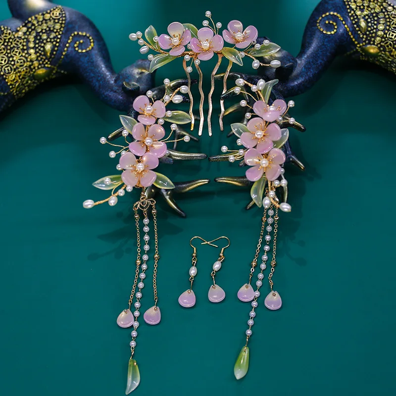 جديد اليدوية Hanfu غطاء الرأس ريترو ستايل مشبك شعر دبوس الشعر دعوى القديمة زي الديكور Buyao شرابة