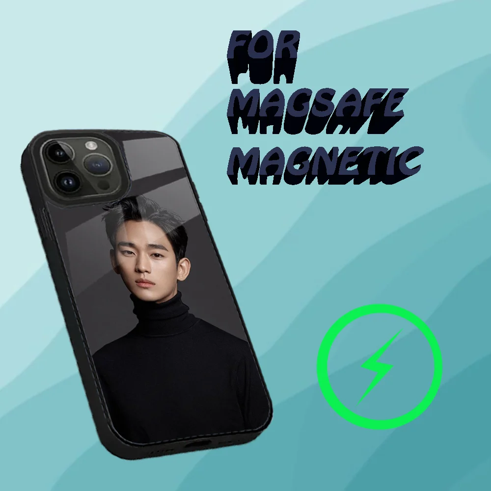 Korean actor K-Kim Soo H-Hyun  Phone Case For iPhone 16,15,14,13,12,11,Plus,Pro,Max Mini Magsafe Magnetic Wireless Charging