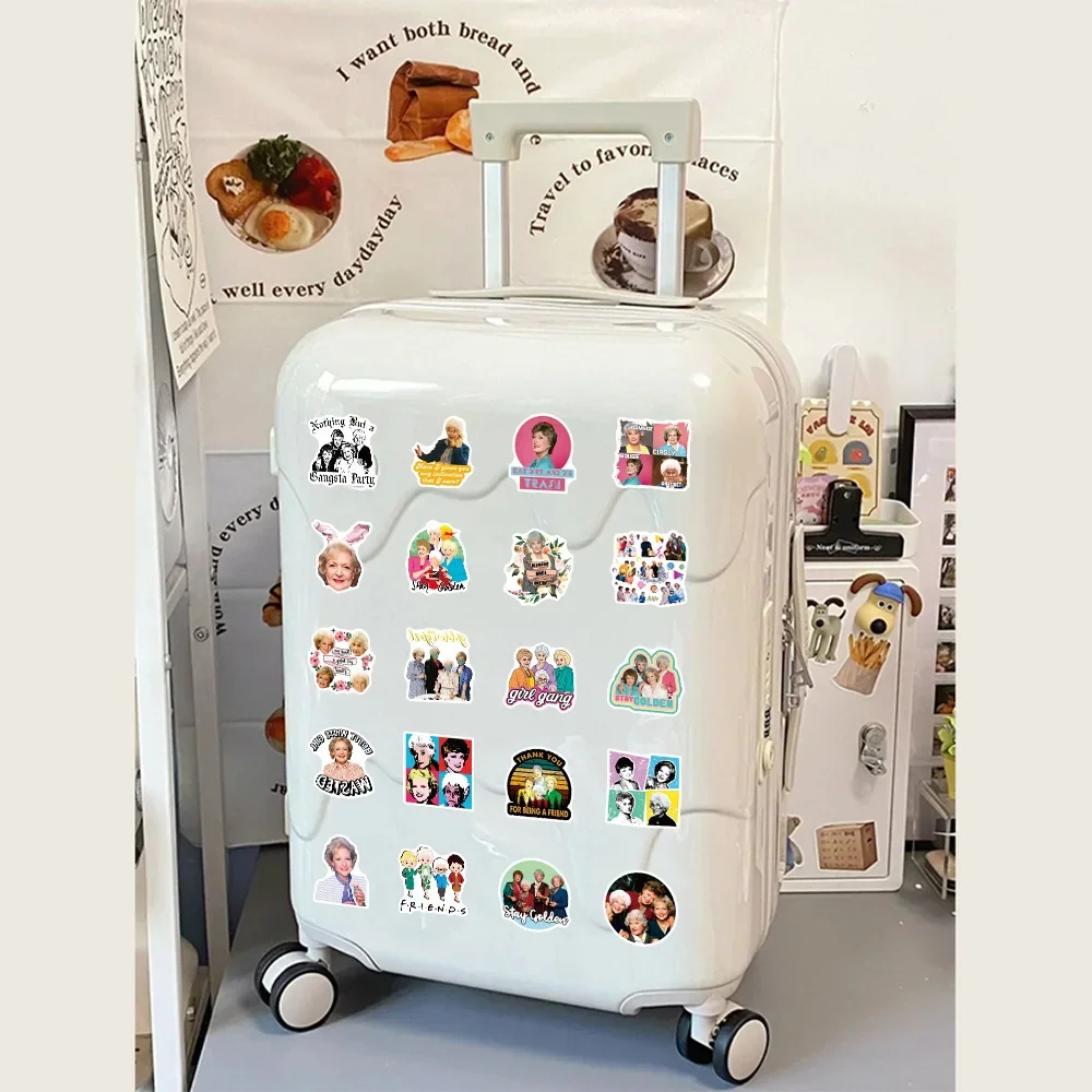 สติกเกอร์ทีวีโชว์ The Golden Girls 50 ชิ้น สำหรับตกแต่งโทรศัพท์ แล็ปท็อป กระเป๋าเดินทาง สเก็ตบอร์ด กีตาร์ หมวกกันน็อค ลายกราฟฟิตี้ สนุกสำหรับเด็ก เป็นของขวัญ