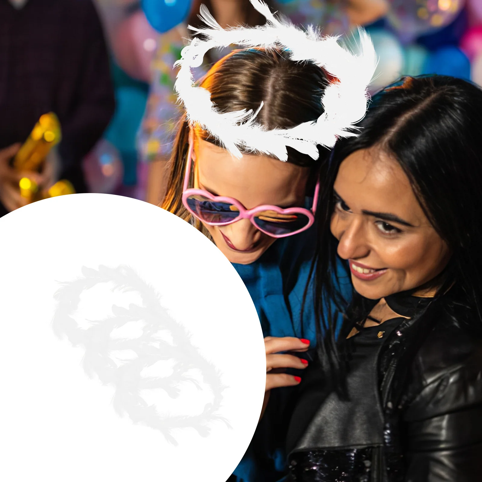 

3pcs Led Light Up Headbands Women Glow In The Dark Plumage Headband Party Accessories Birthday Crown Headpiece Festival Hair