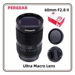 PERGEAR 60mm F2.8 II Ultra Macro Lens with 2X Magnification for Sony E Nikon Z Fuji X M4/3 Canon RF ﻿Full-frame mirrorless
