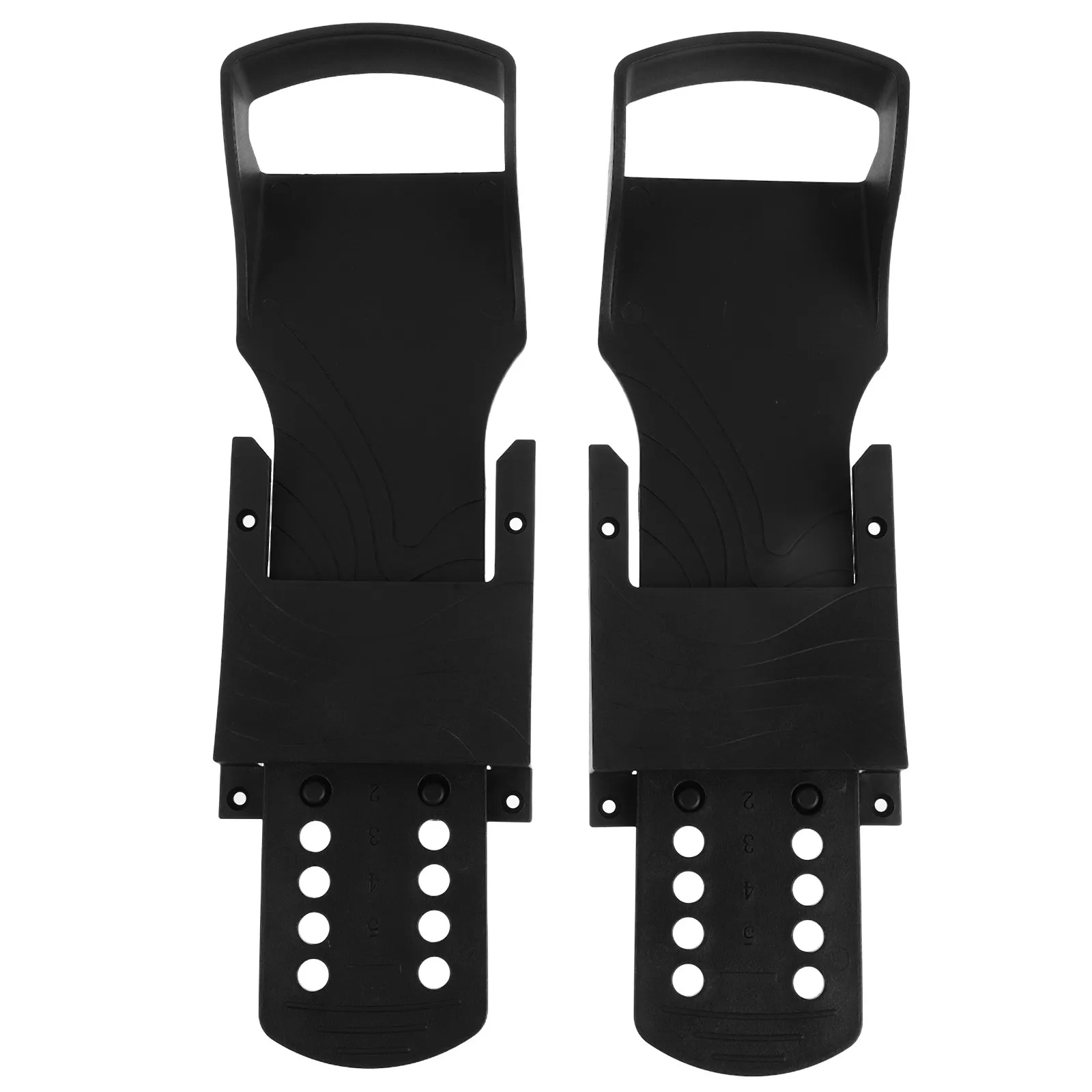 2 paires de pédales pour ergomètre, réglables, ergonomiques, avec sangles antidérapantes, taille moyenne, pour remplacement, idéales pour l'exercice de rameur à domicile.