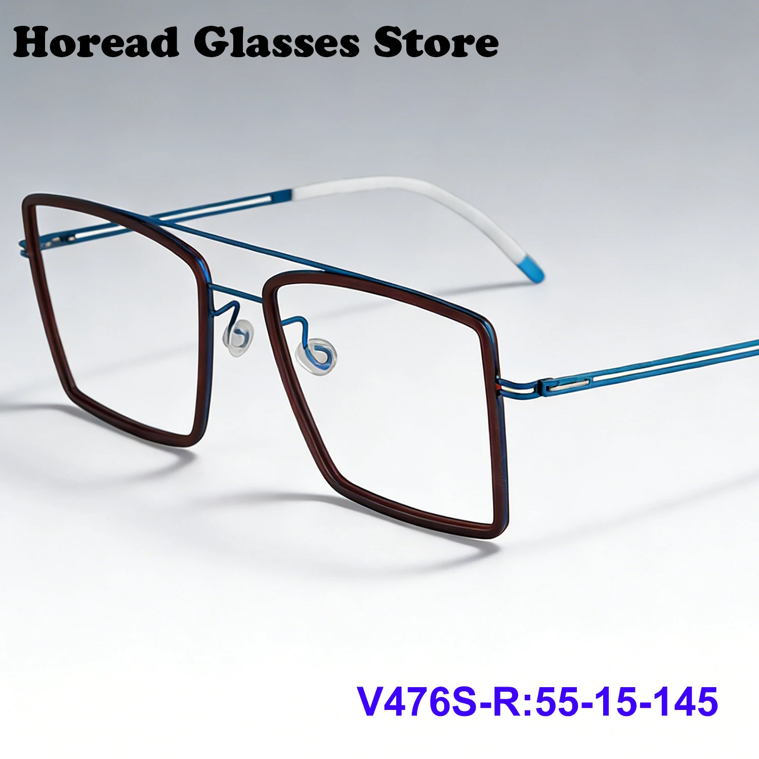 

Norway Double Beam Titanium Glasses Frames Men Women Oversize Pilot Luxury Eyeglasses Handmade Ultralight Big Face Spectacles