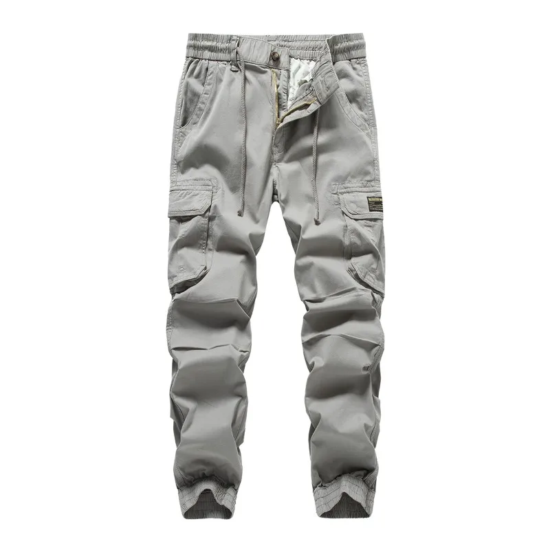 

Fashion Spring Summer Mens Tactical Cargo Pants Men Joggers Army Military Casual Cotton Pants Hip Hop Ribbon Male Army Trousers