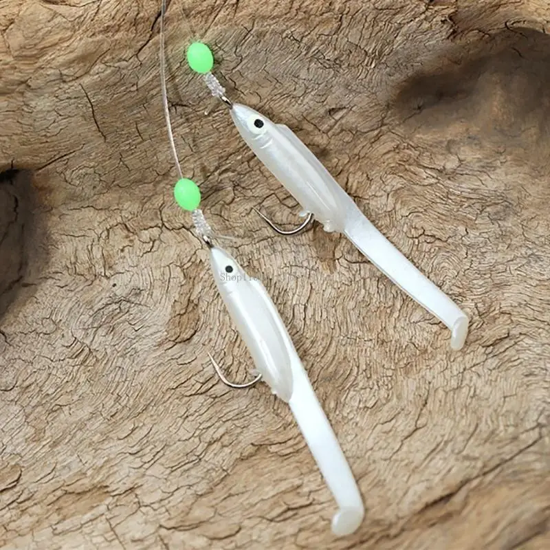 

Fishing Rigs Baits Glow Fishing Baits with String Hook for Freshwater Saltwater