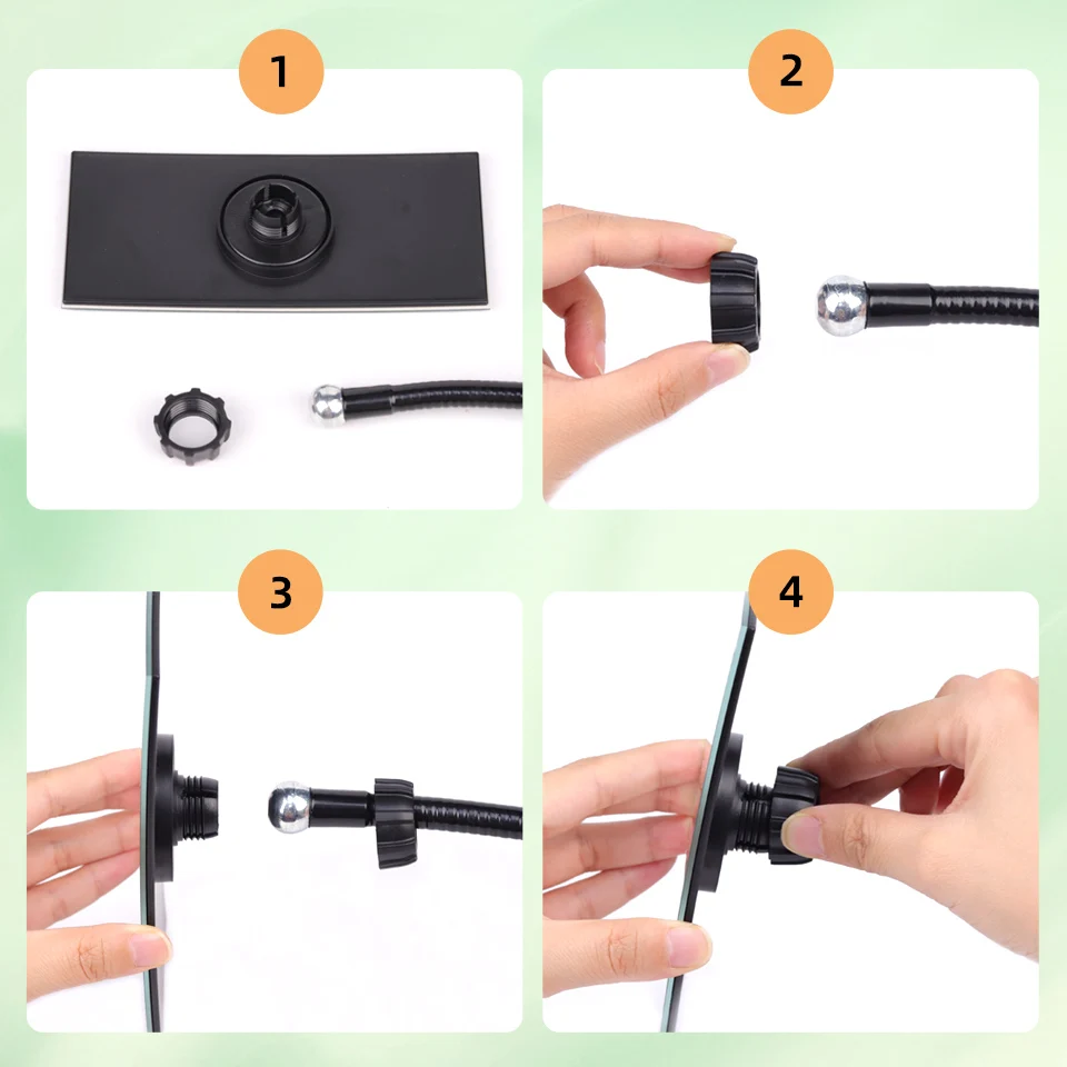 Espejo con Clip Flexible para salón, extensión de pestañas de injerto, espejo de maquillaje con Clip para escritorio de ordenador, oficina,