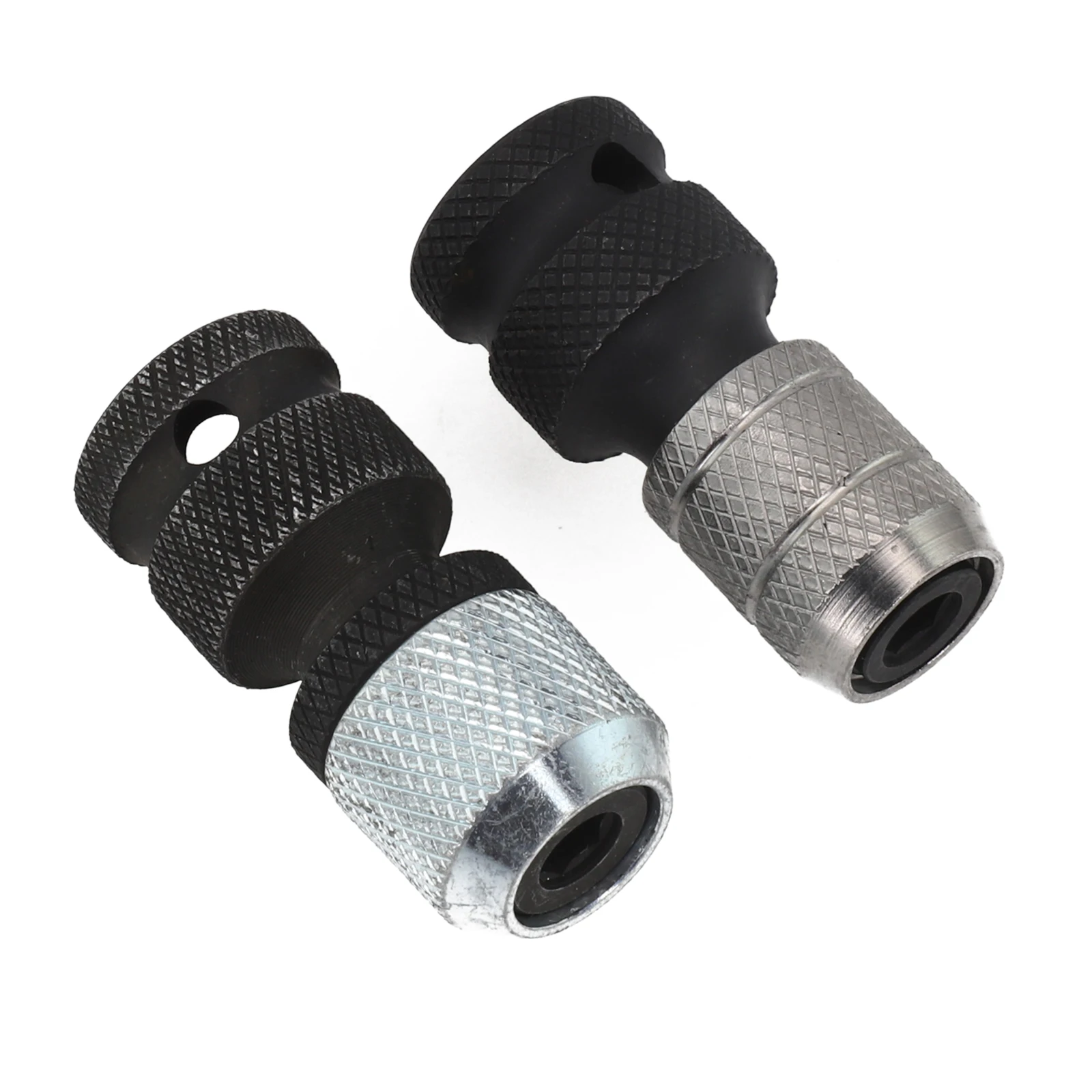 Hex Drive Adapter Drill Socket Adapter Knurled Design Non-slip Pattern Secure Grip Versatile Tool Enhanced Design