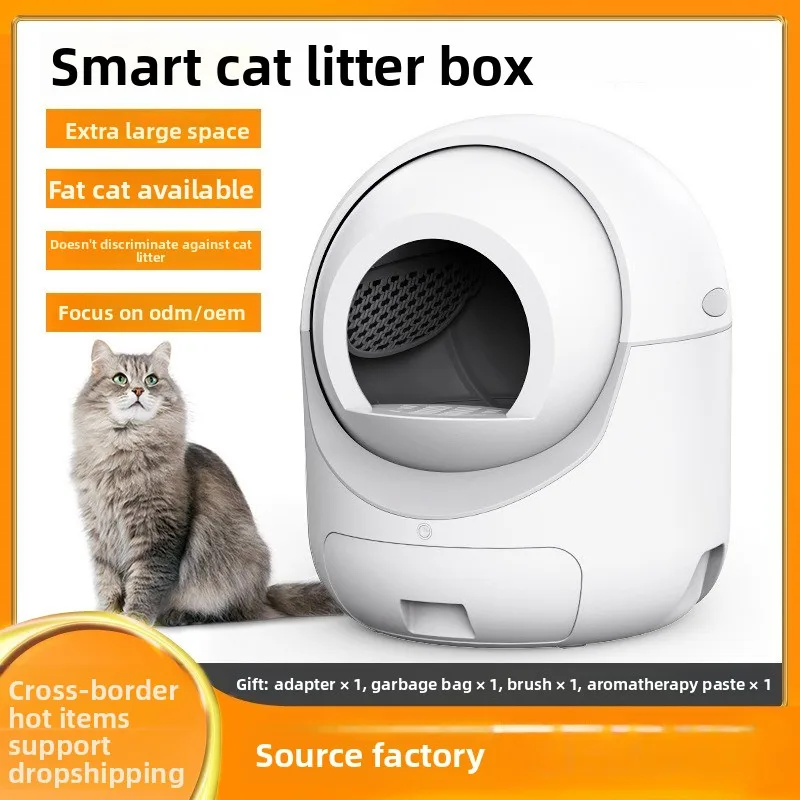 Smart + Litter Basin Electric Cat Toilet Oversized Cat Toilet Fully Enclosed Excrement Shoveling Machine Fully Automatic