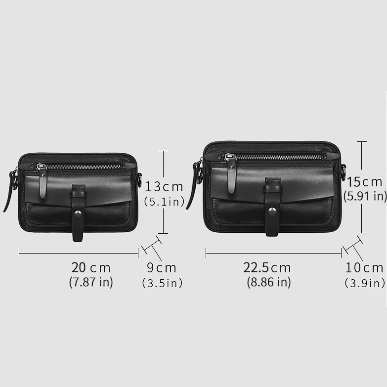 Echt leder kleine Umhängetasche für Frauen Männer Riemen Schulter Handtasche Geldbörse Kamera tasche mit Kreditkarten schlitzen – Detail 1
