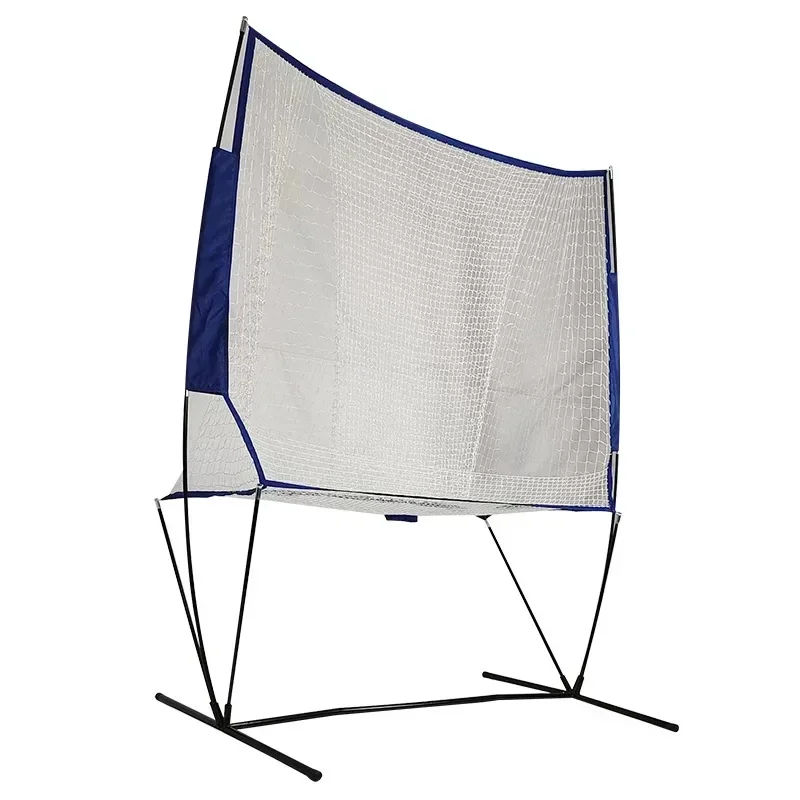 Portable tennis rebound training net with frame and return system for solo practice