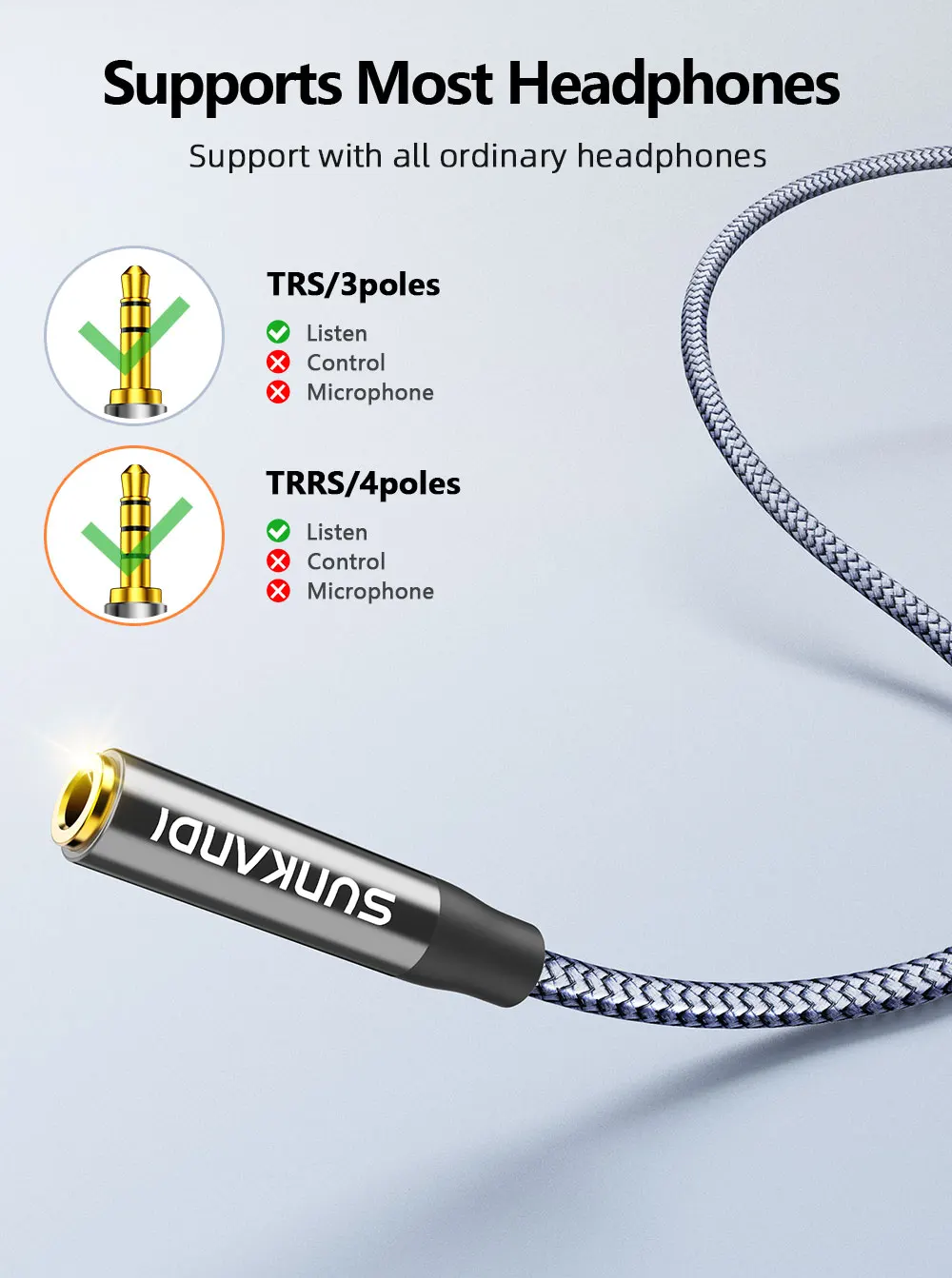 SUNKANDI Lightning zu 3,5 mm Kopfhöreranschluss-Adapter für iPhone, DAC-Chip-Adapter Audiokabel für iPhone 14 13 12 11 X XS 8 7 – Detail 5