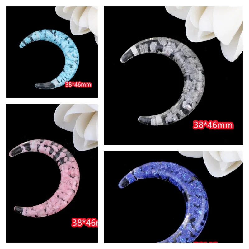 Min order 30pcs/lot color clouds core cartoon moon shape resin beads diy jewelry garment/pen decoration accessory