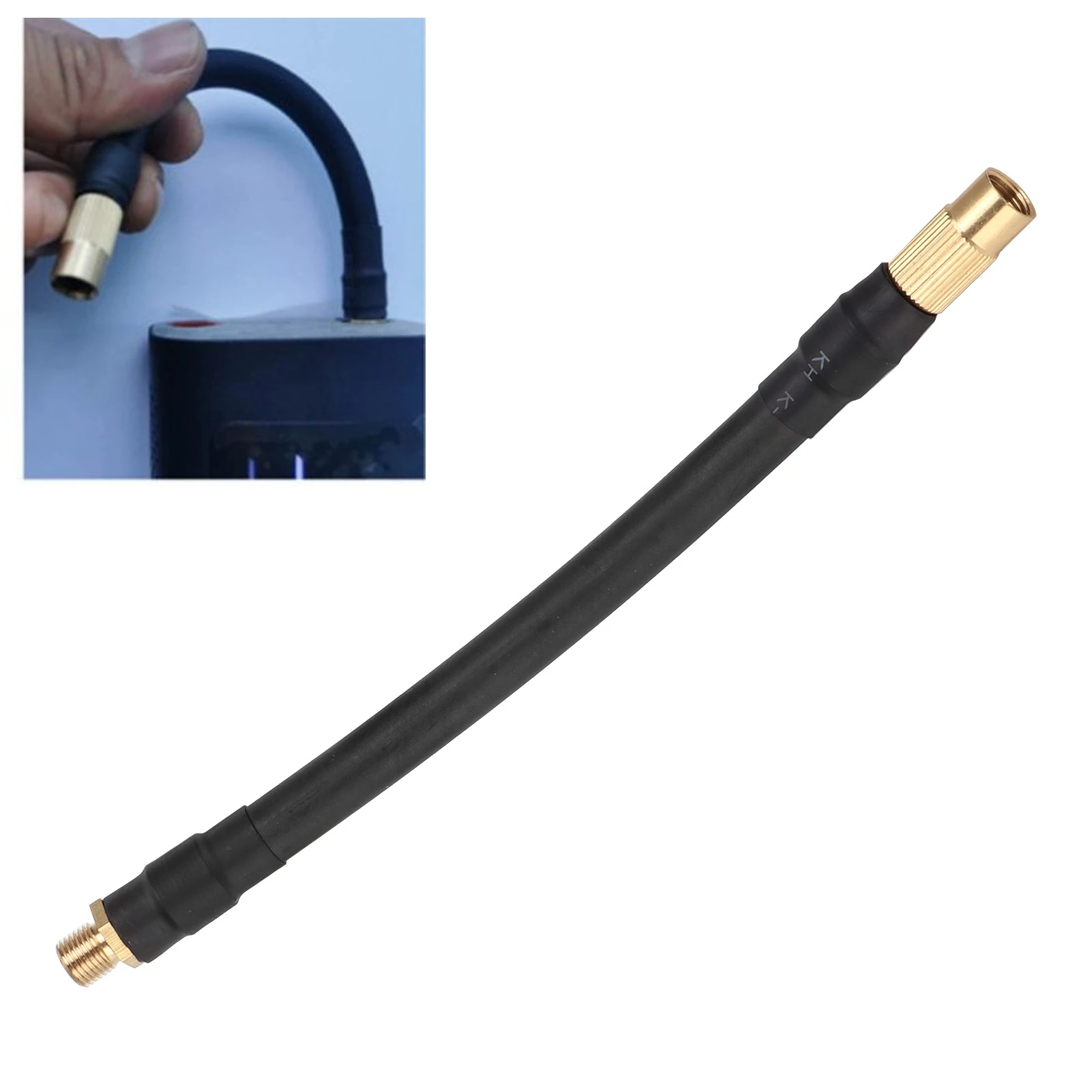 Tire Pump Hose 6.3in Tire Inflator Extension Hose Air Pump Tube Fit for Xiaomi Electric Inflator Bicycle Motorcycle Automobile