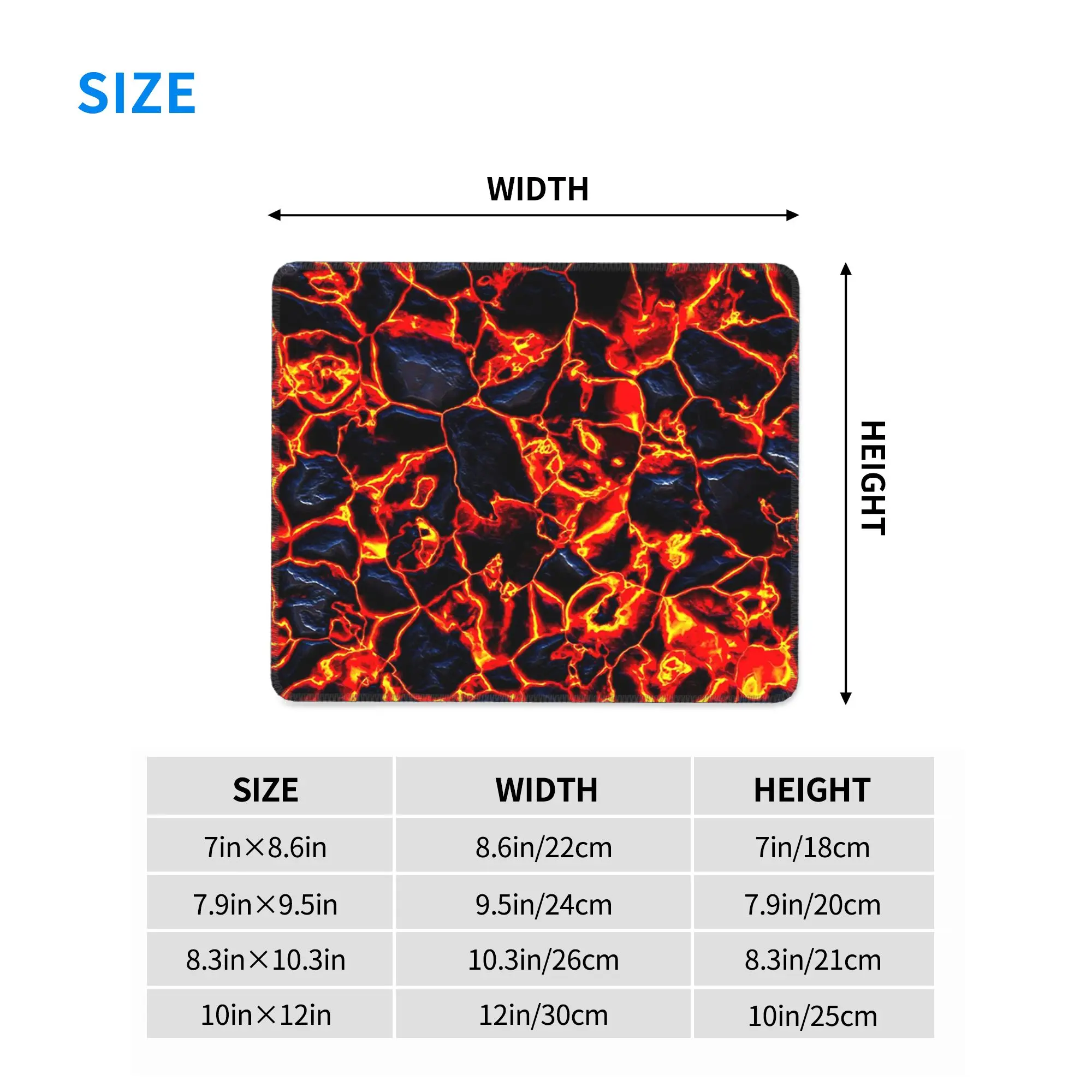 Magma Volcano Lava Fire Mouse Pad Computer Keyboard Mouse Mat Gamer PC Laptop Desk Mat Office Accessories Table Mats