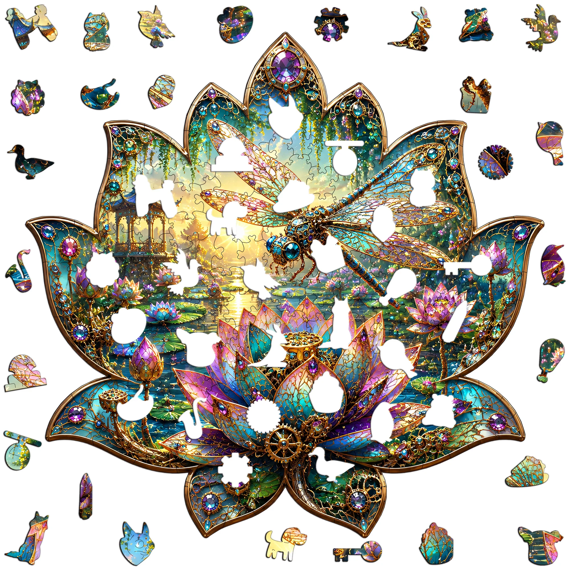 Pumpkin Flat Wooden Puzzle Gift Toy Animal Jigsaw Puzzle Tabletop Puzzle Game Gift for Any OccasionGift for Kids Teens