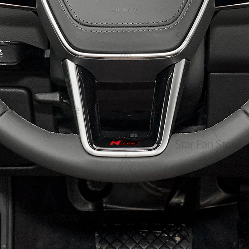 شارة معدنية على شكل حرف N لشركة هيونداي فيلوستر إلنترا I30 I10 I20 توسكاني أيونيك ملصقات ثلاثية الأبعاد عجلة توجيه سيارة شعار ملحقات مائي #5