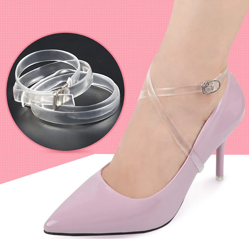 1Pair Shoe Accessories Invisible Elastic Silicone Transparent Shoelace Straps‘