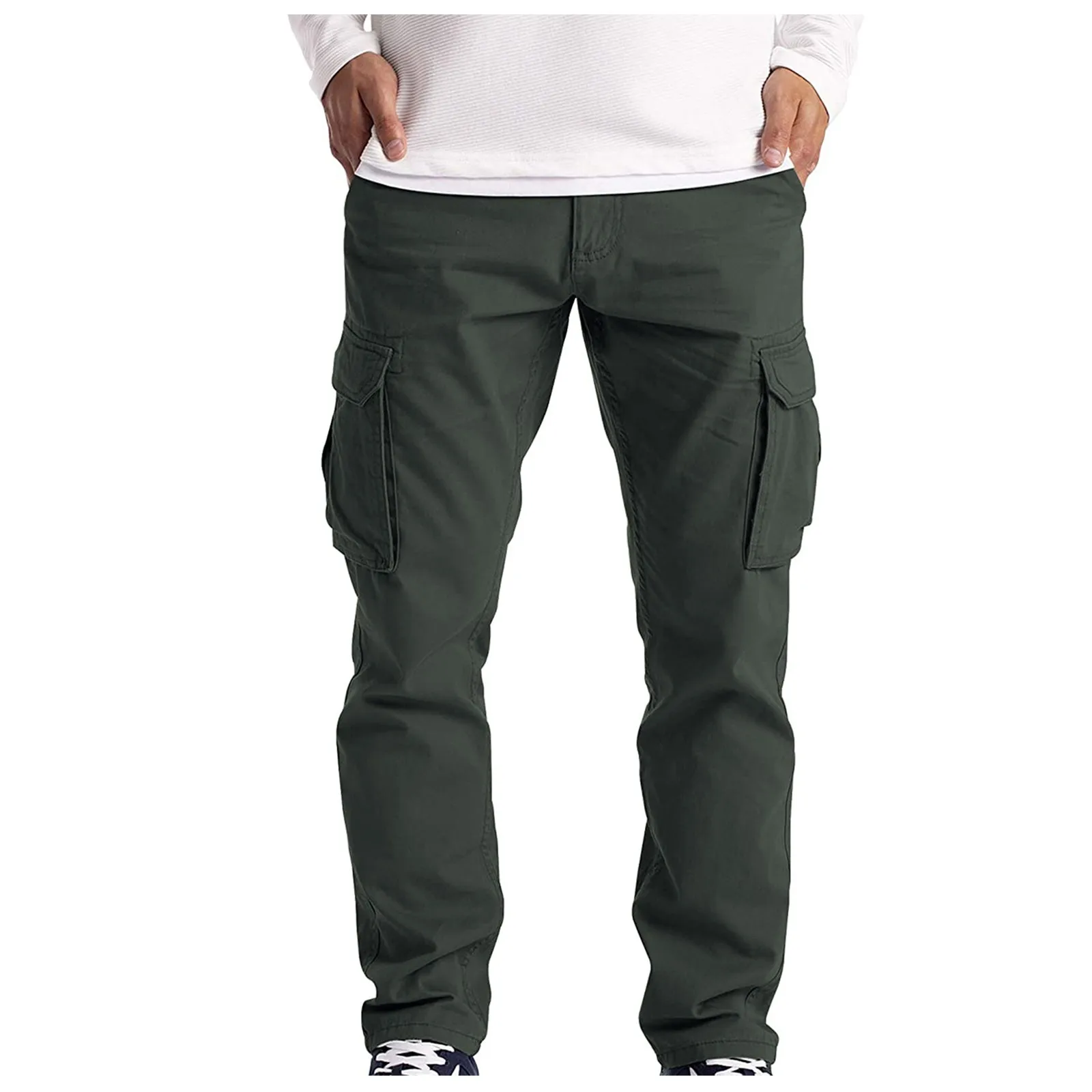 

Golf Wear Winter 2023 Pants For Men Cargo Pants Full Multi Pocket Workwear Winter Trousers Plus Size Men's Jogger Pants
