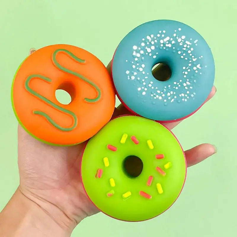 Donut Stretchy Toys | Soft Donut Fidget Rebound Sensory Toy | Funny Christmas Gift Cute Soft Pinch Toy Singular Squeeze Toys