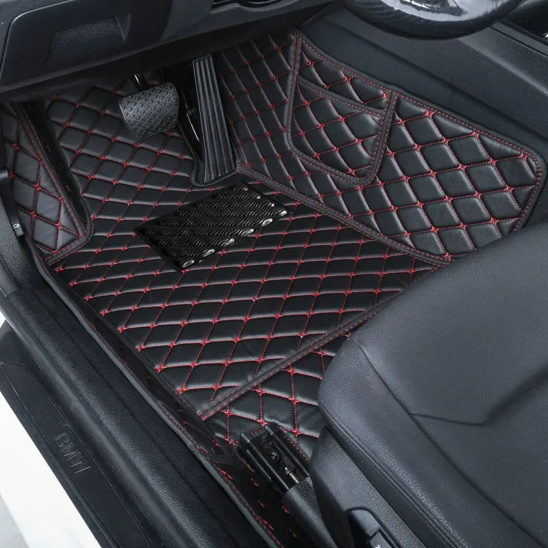 BHUAN Custom Leather Car Mat For Ssangyong All Models Rodius Kyron ActYon Rexton Korando Auto Accessories Car-Styling Car Carpet