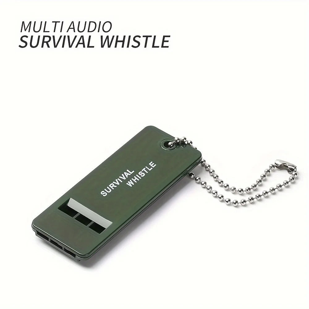 3‑Hole Emergency Survival Whistle 3‑Frequency High Decibel Outdoor Tool for Hiking Camping Hunting Safety Use
