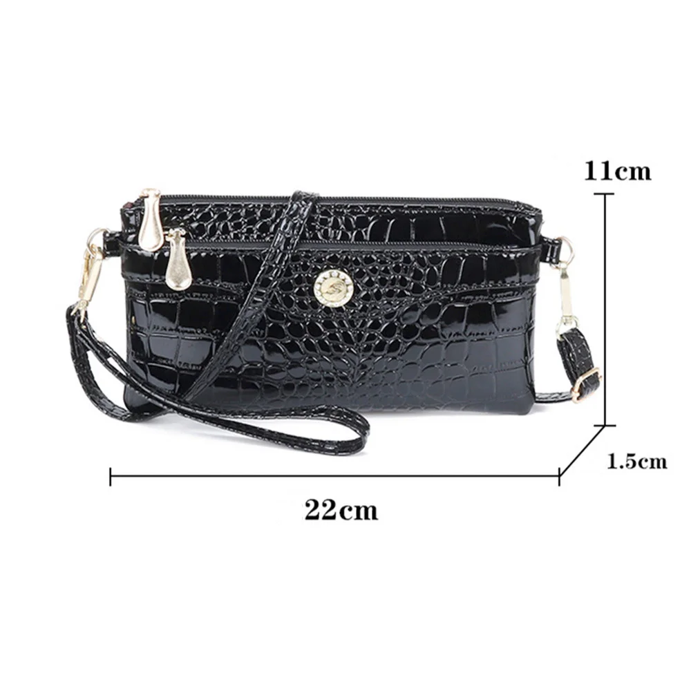 Crocodile Pattern Shoulder Bag PU Leather Women\'s Bag 2022 Trend Ladies Handbag Female Messenger Bag Crossbody Small Phone Pouch