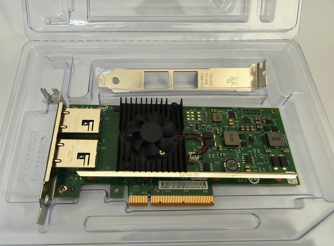 لمحول الشبكة Dell Intel X540-T2 10GbE ثنائي المنفذ النحاسي RJ-45 NIC