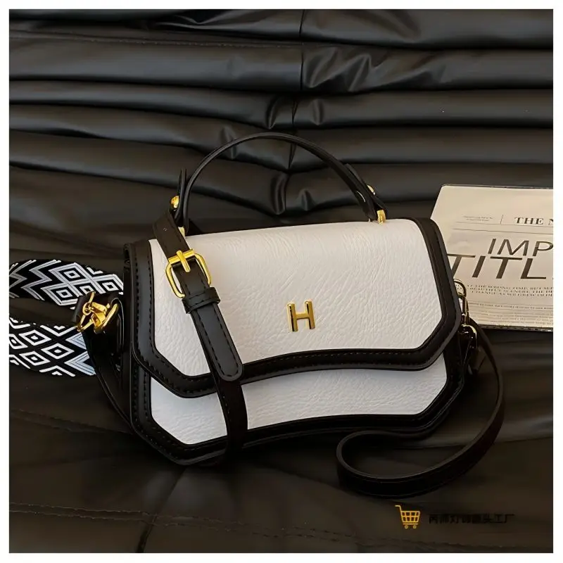 Mini bolsa crossbody de designer de luxo – 2025 nova bolsa feminina, bolsa de couro bege com detalhes chiques, bolsa de ombro elegante