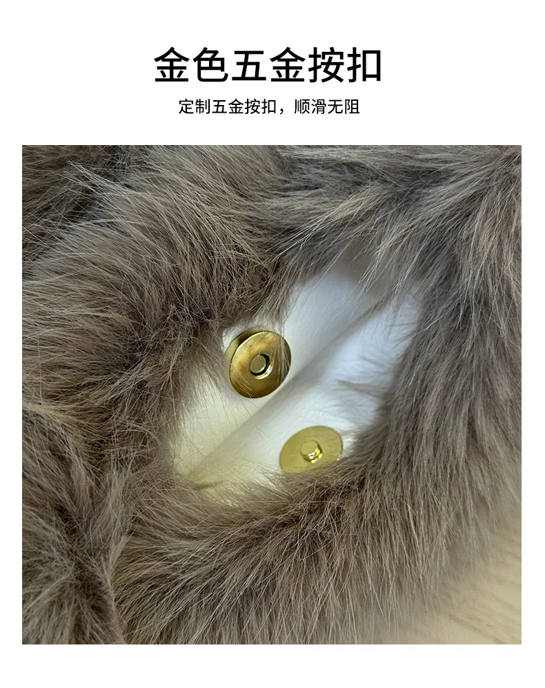 حقائب كروسبودي الفاخرة للخريف والشتاء حقيبة كروس ماسنجر جديدة من القطيفة حقائب يد فروي بسيطة وعصرية