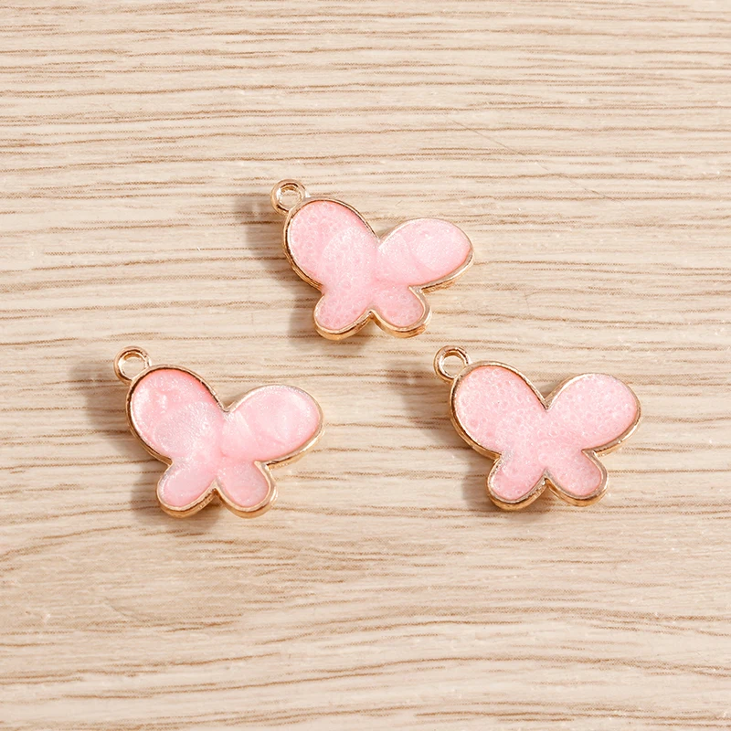 Tusember 20 Stück niedliche Insekten-Cartoon-Emaille-Mini-Schmetterlingsanhänger für DIY-Ohrringe, Armbänder, Schmuckherstellung und Zubehör – Detail 4